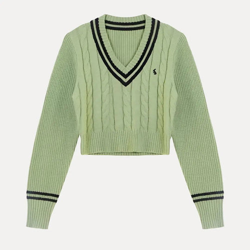 Alessandra Striped Trim Sweater