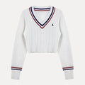 Alessandra Striped Trim Sweater