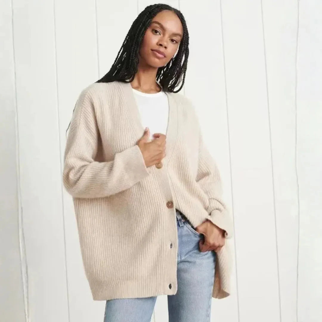 Aria Oversized Knit Button Cardigan