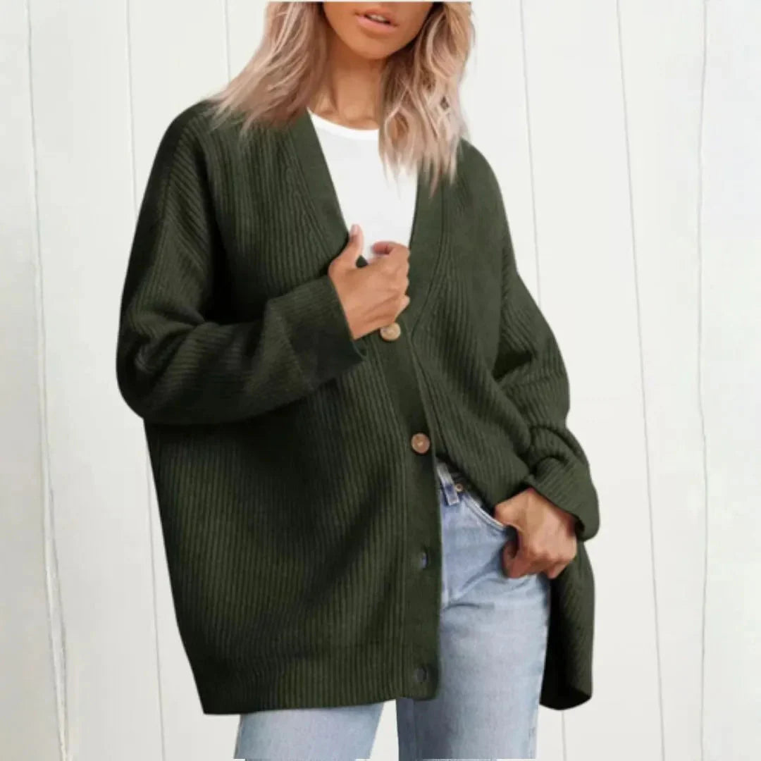 Aria Oversized Knit Button Cardigan