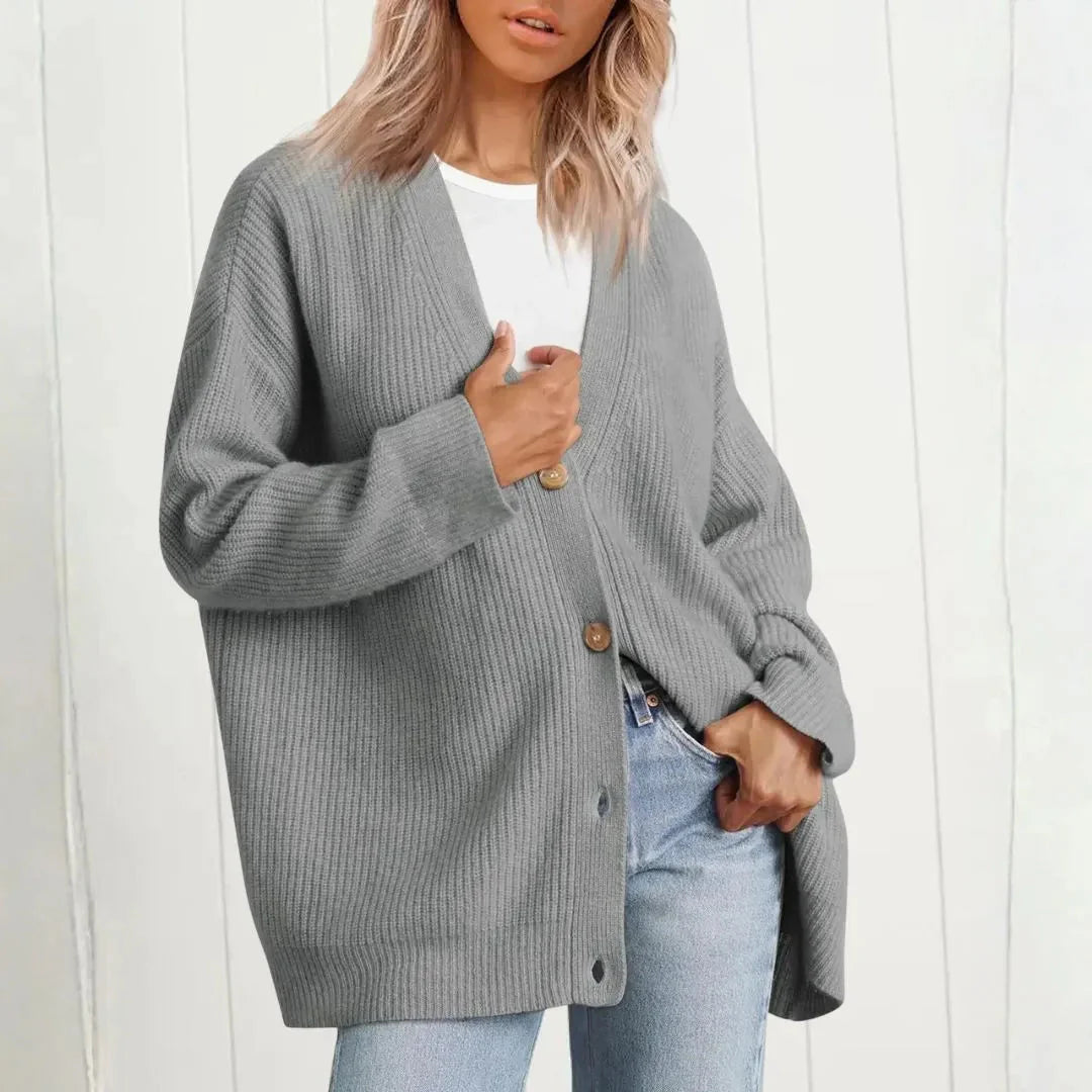 Aria Oversized Knit Button Cardigan