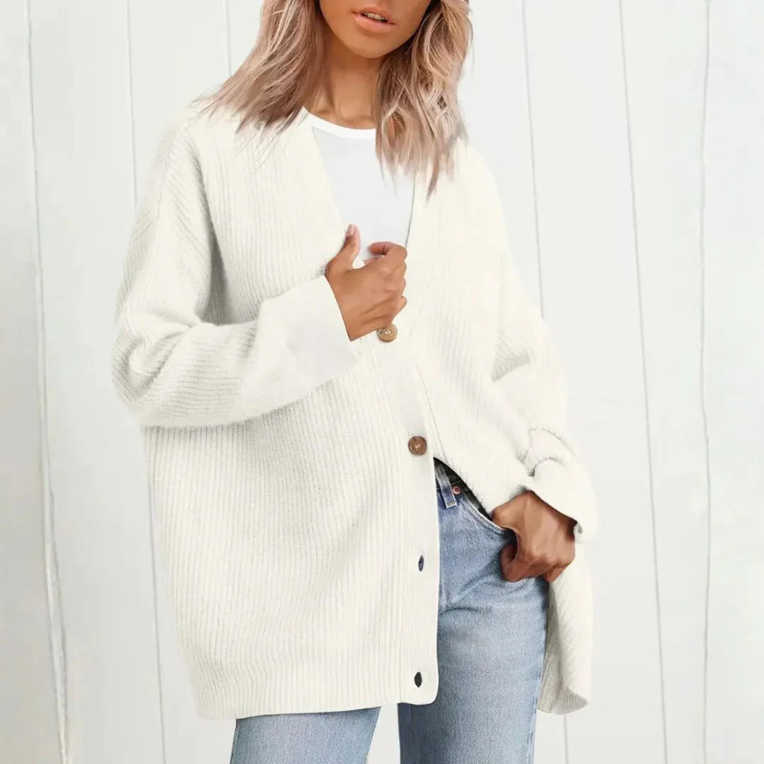 Aria Oversized Knit Button Cardigan