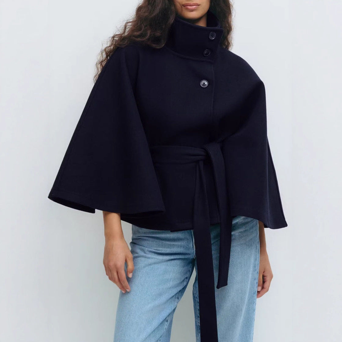 Artisio | Women Belted Cape Style Jacket