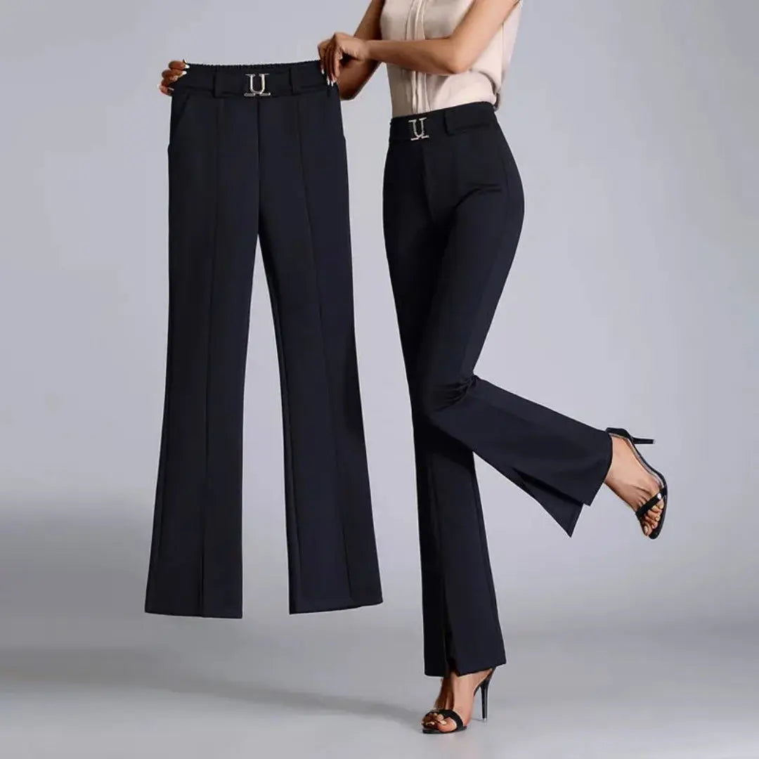 Artisio Celeste Women's High-Waist Flared Pants