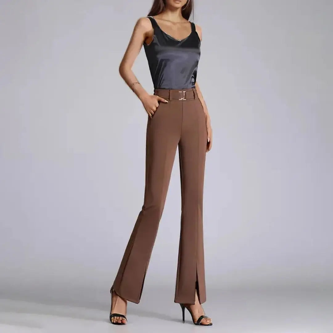 Artisio Celeste Women's High-Waist Flared Pants