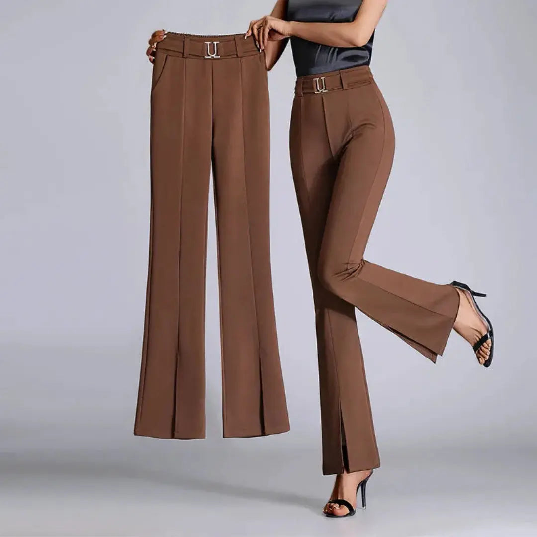 Artisio Celeste Women's High-Waist Flared Pants