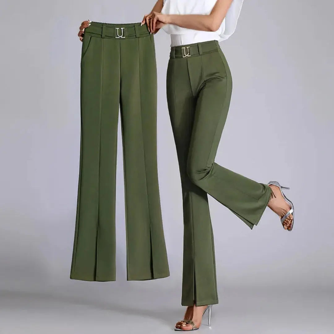 Artisio Celeste Women's High-Waist Flared Pants