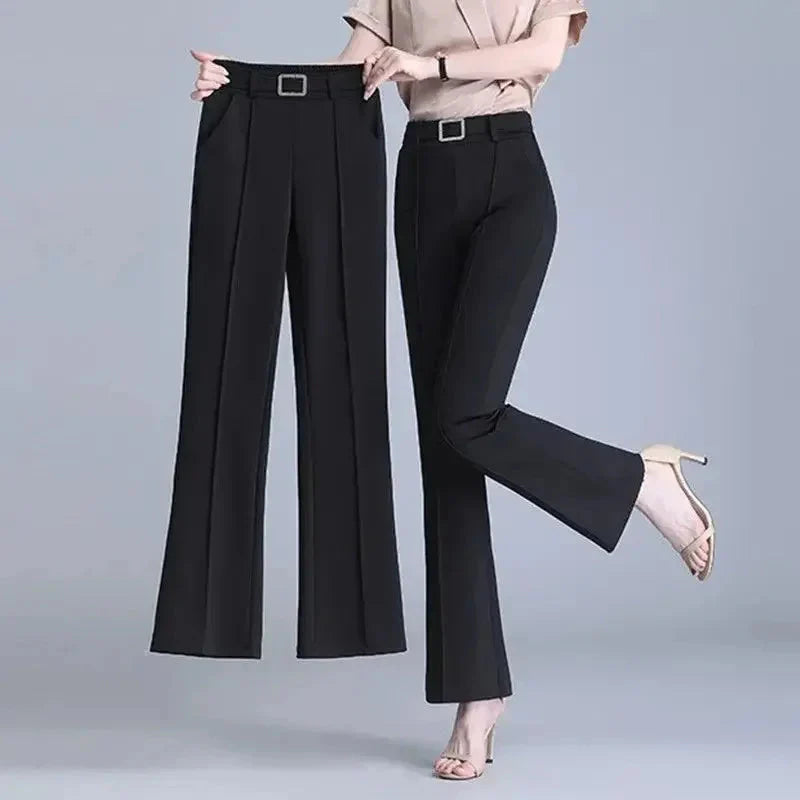 Artisio Celeste Women's High-Waist Flared Pants